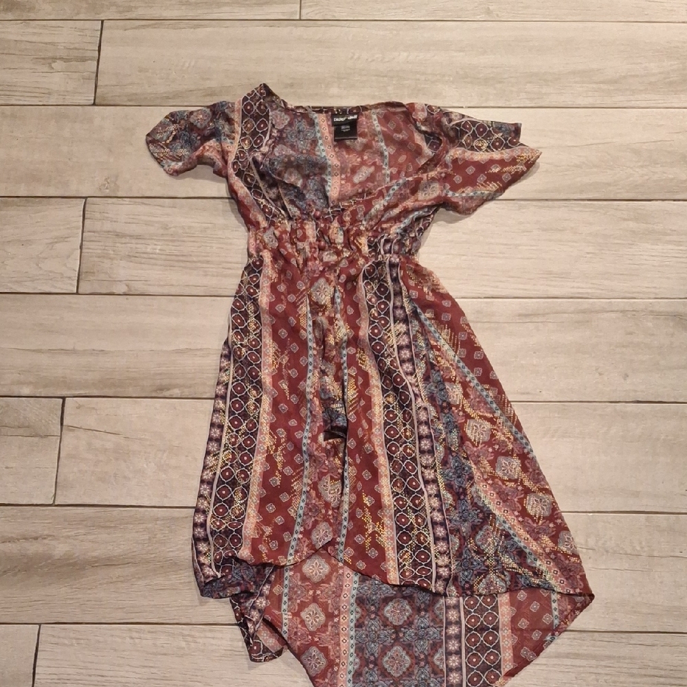 🦔Bohemian Patchwork Kids Sheer Layering Dress💘